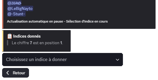Indices dynamiques dans le tableau de bord