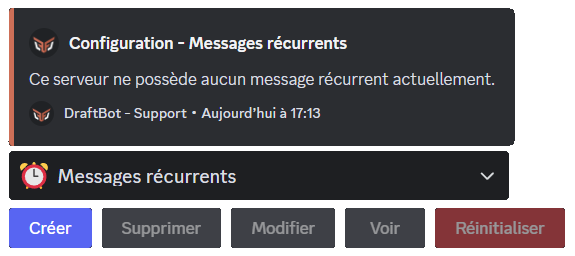 Aperçu du système de configuration des messages récurrents