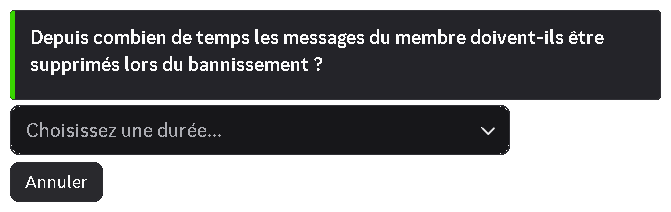 Demande sur la période pour laquelle supprimer les messages