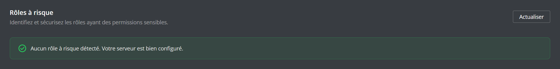 Aperçu d'un rôle à risque sécurisé