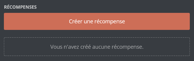 Création de récompense depuis le panel