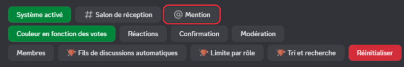 Bouton "Mention" depuis la commande /config