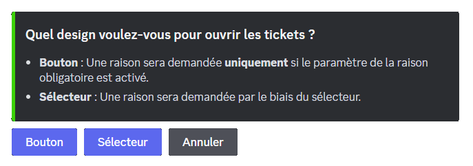 Configuration du message d'ouverture