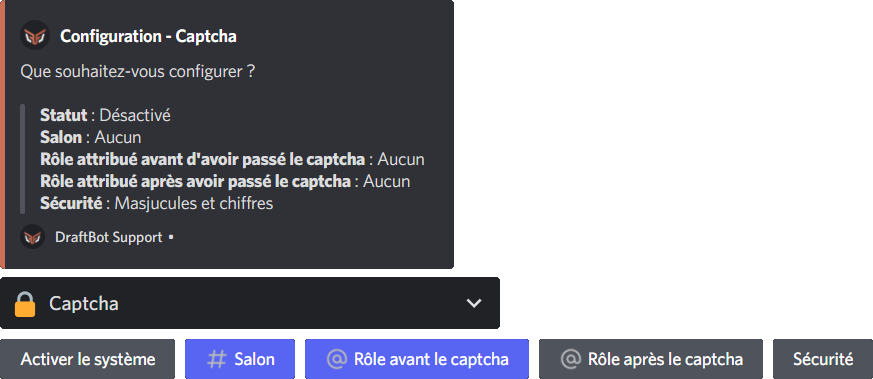 Captcha configuration
