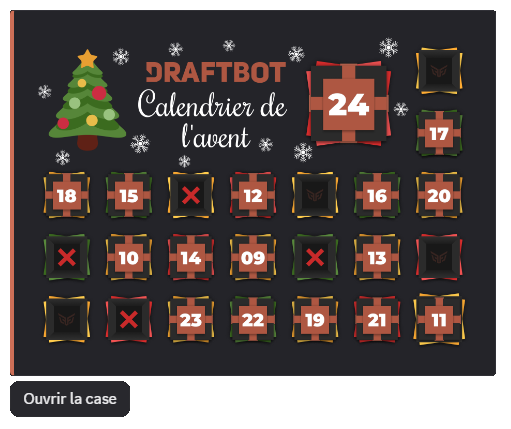 Example of the calendar