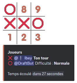 Overview of the "Tic-tac-toe" game in "Normal" mode
