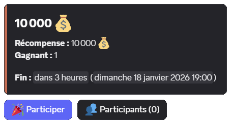 Example of an ongoing giveaway
