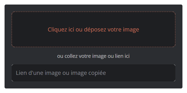 The image selector with the description and spoiler options