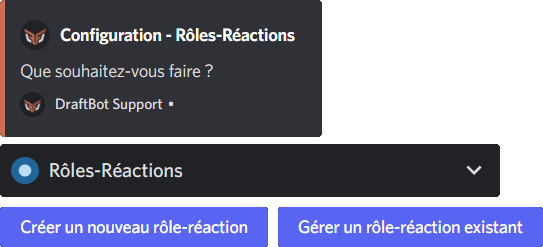 Reaction-role configuration through /config