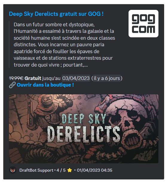 GOG social notification