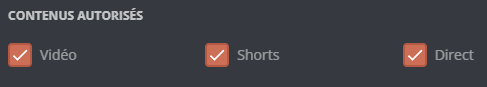 Allowed elements
