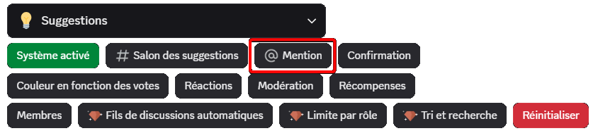 "Mention" button through the /config command