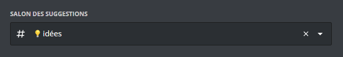 Choosing the suggestion reception channel from the panel