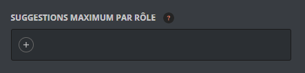 Managing limits per role, from the panel