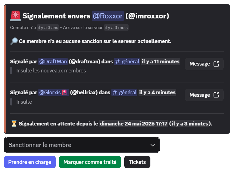 Report message