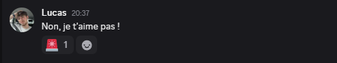 Overview of a reported message with the reaction