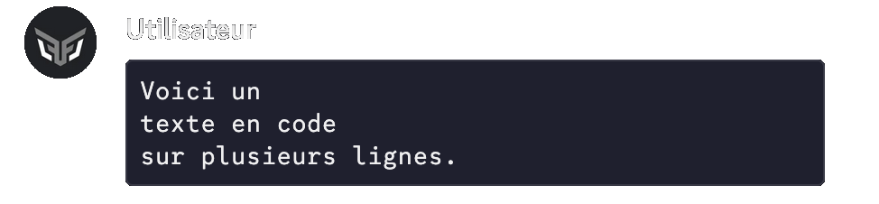 Preview of a code block